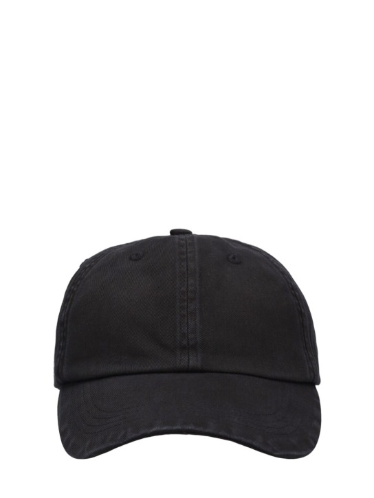 Acne Studios: Carliy cotton twill baseball hat - Siyah - men_0 | Luisa Via Roma