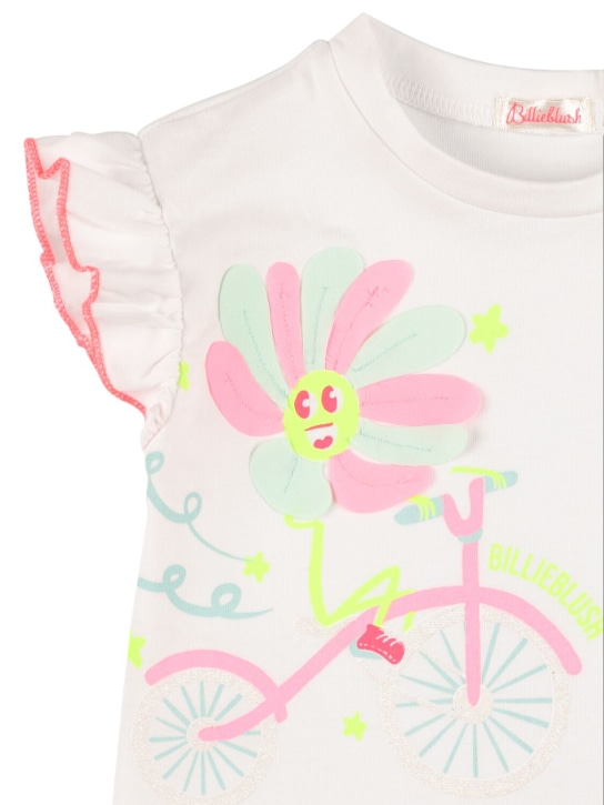 Billieblush: T-shirt en coton imprimé - Blanc - kids-girls_1 | Luisa Via Roma