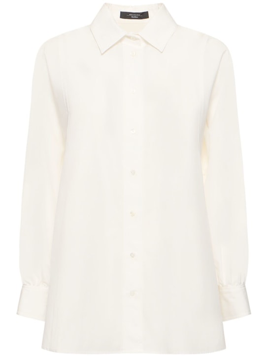 Weekend Max Mara: Fufy cotton poplin classic shirt - White - women_0 | Luisa Via Roma