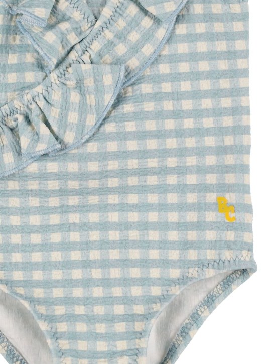 Bobo Choses: Badeanzug aus bedrucktem Lycra - Blau/Weiß - kids-girls_1 | Luisa Via Roma