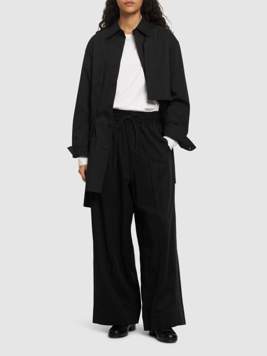 Y-3: Pantalones de sarga - Negro - women_1 | Luisa Via Roma