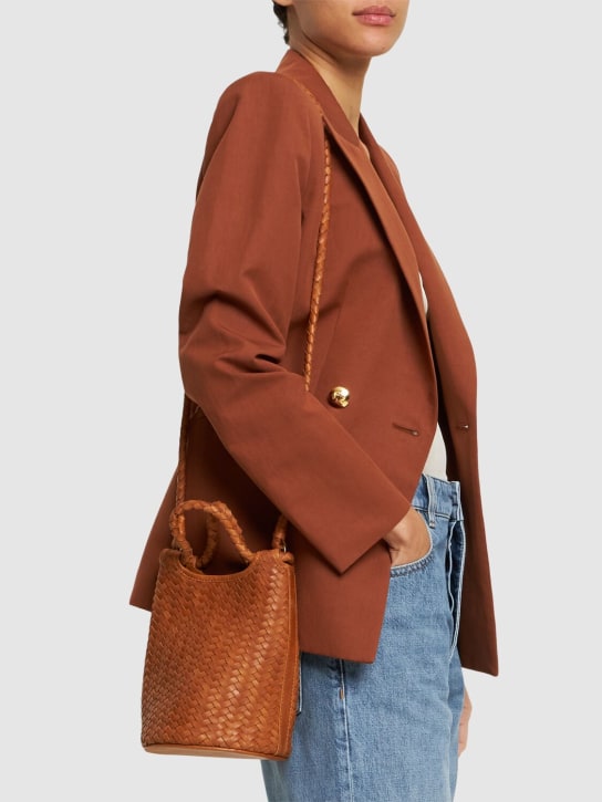 Bembien: Lina woven leather top handle bag - Copper - women_1 | Luisa Via Roma