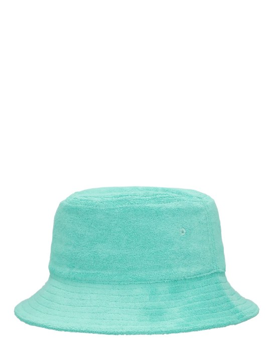 Burberry: Faux fur bucket hat - Light Blue - kids-girls_1 | Luisa Via Roma