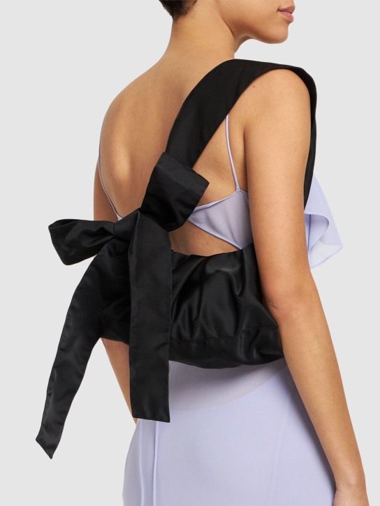 Cecilie Bahnsen: Vesna nylon top handle bag - Siyah - women_1 | Luisa Via Roma