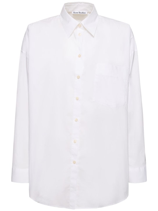 Acne Studios: Klassisches Hemd aus Baumwollpopeline - Weiß - women_0 | Luisa Via Roma