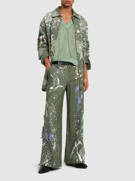 MITHRIDATE: Jean ample en patchwork - Vert - men_1 | Luisa Via Roma