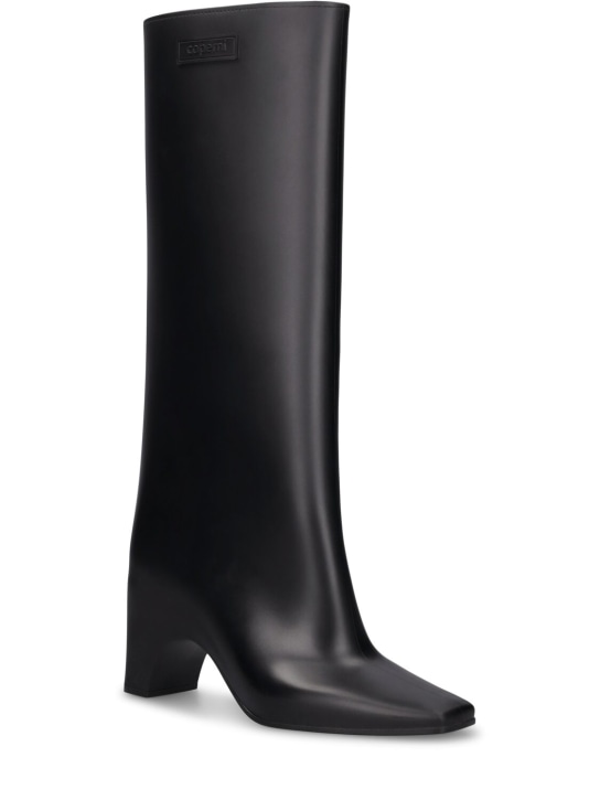 Coperni: 85mm Rubber bridge boots - Black - women_1 | Luisa Via Roma