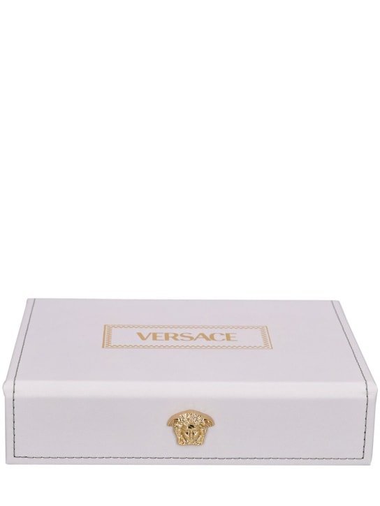 Versace: Barocco playing cards - Gümüş - ecraft_1 | Luisa Via Roma