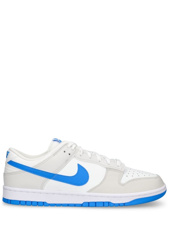 Nike: Sneakers Dunk Low Retro - Blanco/Azul - men_0 | Luisa Via Roma