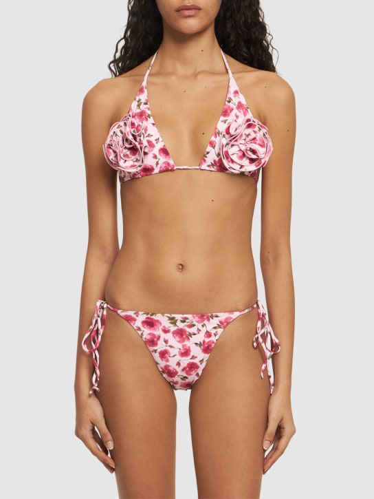 Magda Butrym: Printed bikini bottoms - White/Pink - women_1 | Luisa Via Roma