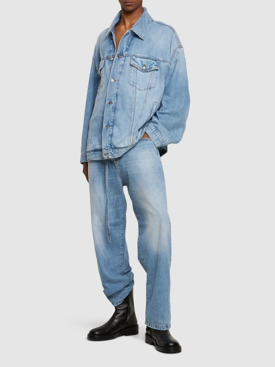 Acne Studios: 1991 loose cotton denim jeans - Açık Mavi - men_1 | Luisa Via Roma