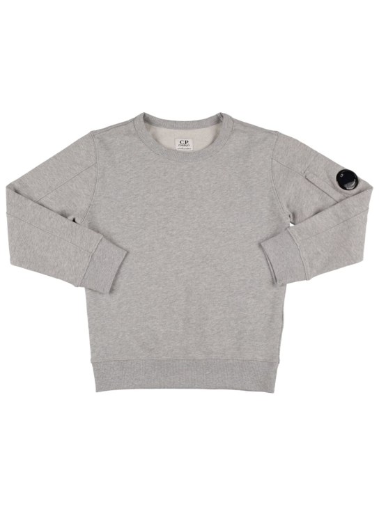 C.P. Company: Cotton crewneck sweatshirt - Gri - kids-boys_0 | Luisa Via Roma