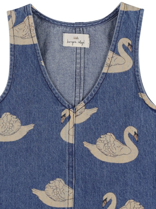 Konges Sløjd: Swans organic cotton denim dress - Blue - kids-girls_1 | Luisa Via Roma
