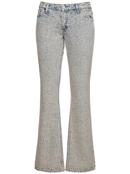 Acne Studios: Jeans de denim con cintura baja - Azul Claro - women_0 | Luisa Via Roma