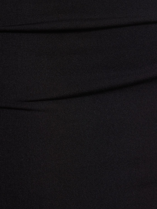 Wolford: Enrica stretch jersey midi pencil skirt - Siyah - women_1 | Luisa Via Roma