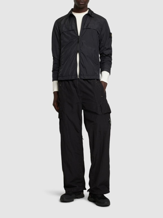 Stone Island: Garment dyed crinkle reps overshirt - men_1 | Luisa Via Roma