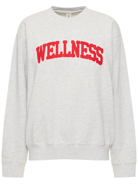 Sporty & Rich: Wellness Ivy unisex crewneck sweatshirt - Grey - women_0 | Luisa Via Roma