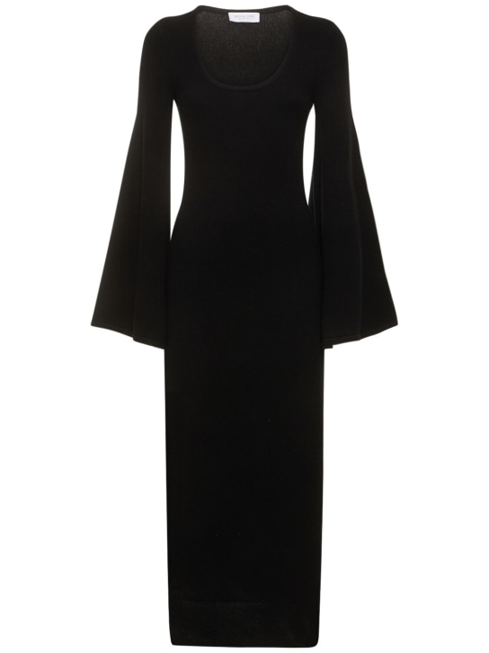 Michael Kors Collection: 羊绒混纺迷笛连衣裙 - 黑色 - women_0 | Luisa Via Roma