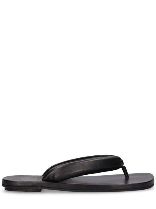 Dries Van Noten: Leather sandals - Siyah - men_0 | Luisa Via Roma