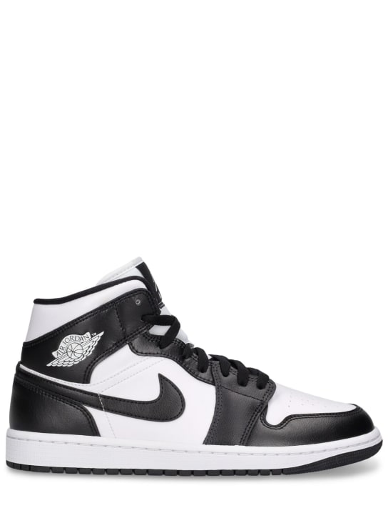 Nike: Sneakers "Air Jordan 1 Mid" - White/Black - women_0 | Luisa Via Roma