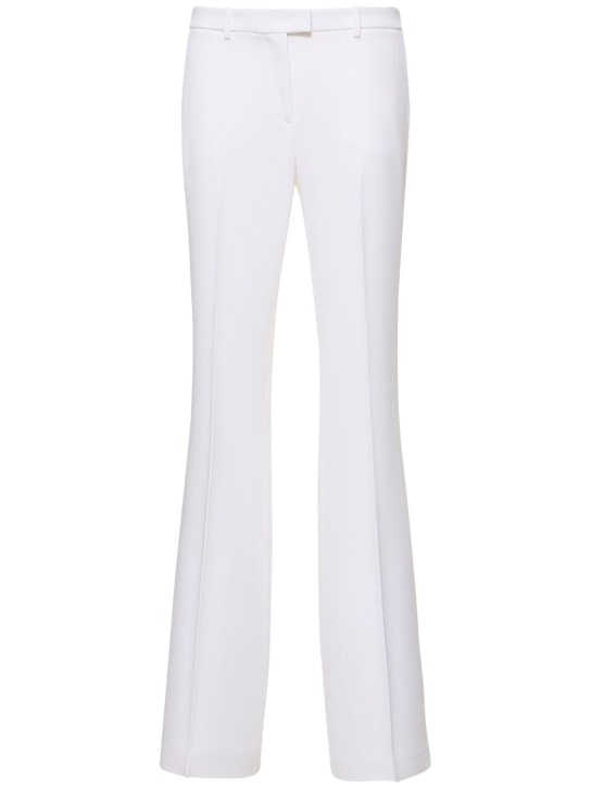 Michael Kors Collection: Mittellange, ausgestellte Hose aus Krepp „Haylee“ - Weiß - women_0 | Luisa Via Roma