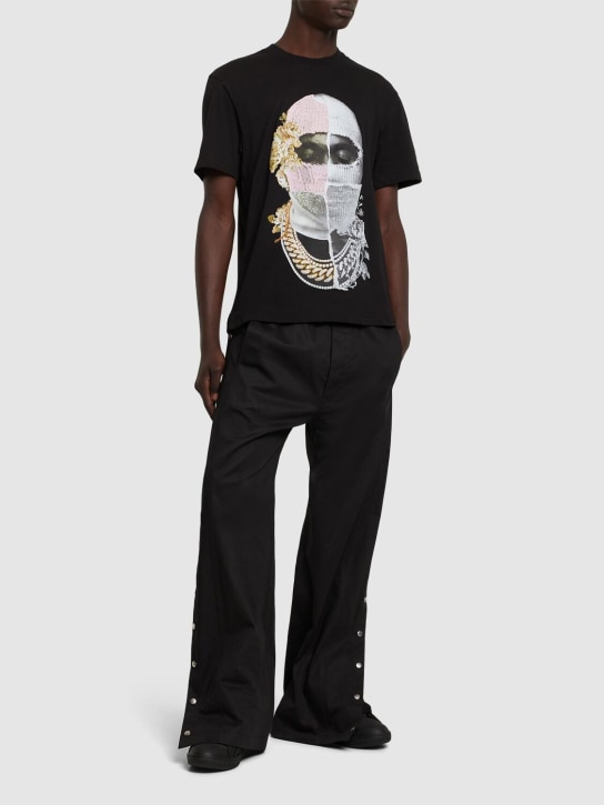Ih Nom Uh Nit: T-shirt détail masque - Noir - men_1 | Luisa Via Roma