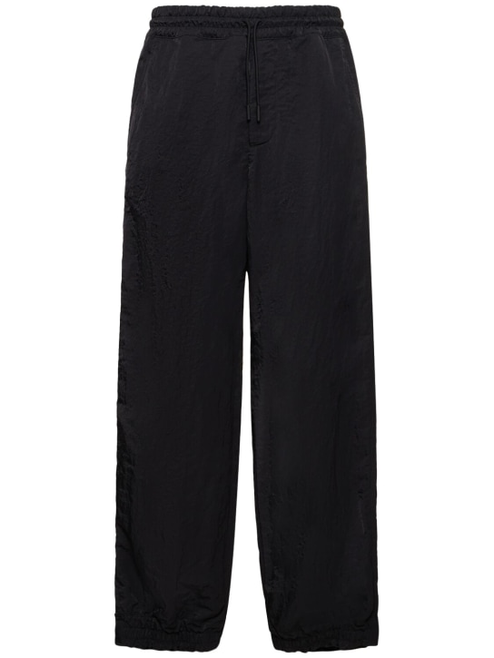 Burberry: Pantalones sastre de nylon - Negro - men_0 | Luisa Via Roma