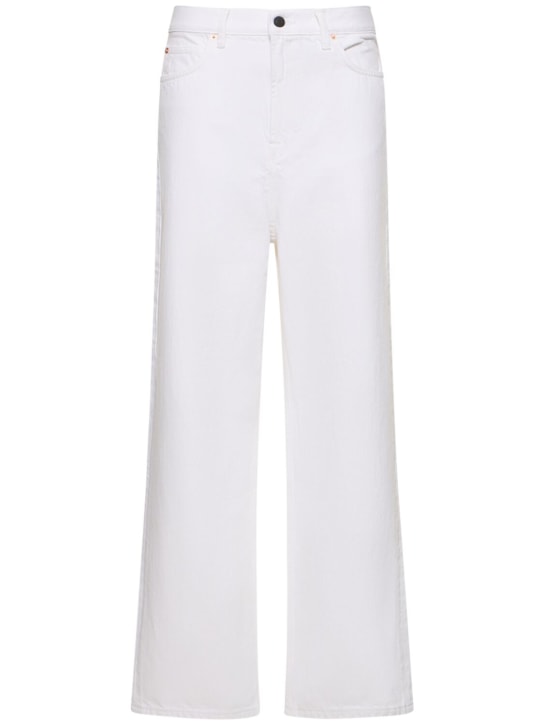 Wardrobe.nyc: Jeans rectos de talle bajo - Blanco - women_0 | Luisa Via Roma