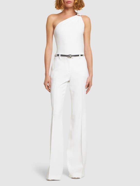 Michael Kors Collection: Body asymétrique en jersey mat - Blanc - women_1 | Luisa Via Roma