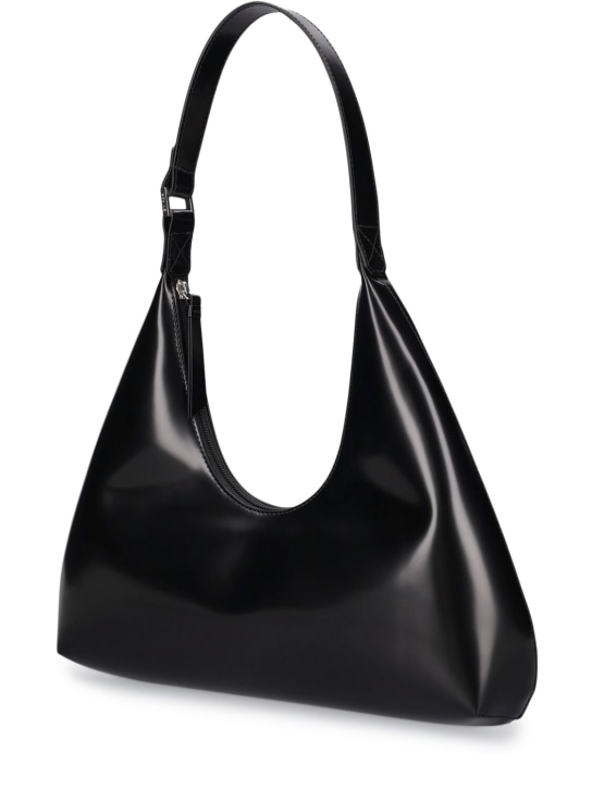BY FAR: Amber semi-patent leather shoulder bag - Black - women_1 | Luisa Via Roma