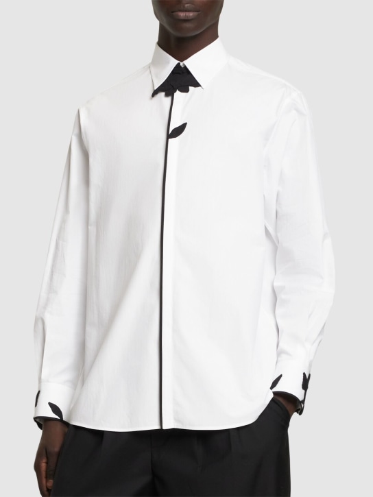 Valentino: Camicia in cotone con ricami - men_2 | Luisa Via Roma