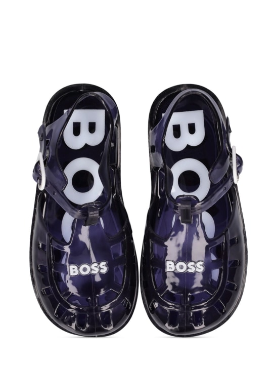 Boss: Rubber jelly sandals - Lacivert - kids-boys_1 | Luisa Via Roma