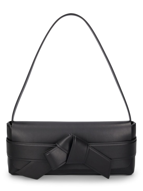 Acne Studios: Musubi elongated leather shoulder bag - Black - women_0 | Luisa Via Roma