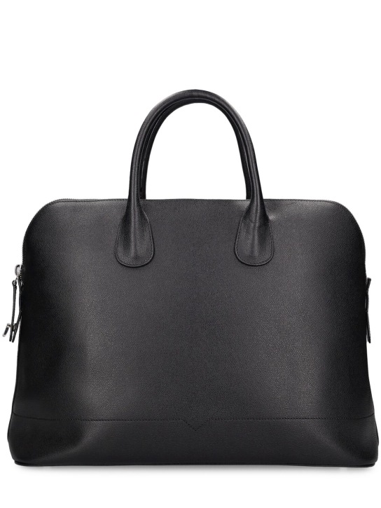 Valextra: Sacca leather work bag - Black - men_0 | Luisa Via Roma