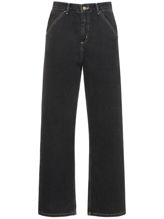 Carhartt WIP: 标准宽松版型牛仔裤 - 黑色 - women_0 | Luisa Via Roma