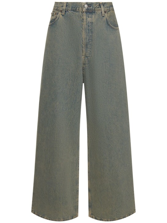 Acne Studios: 2023 Delta cotton denim jeans - Blue/Beige - men_0 | Luisa Via Roma