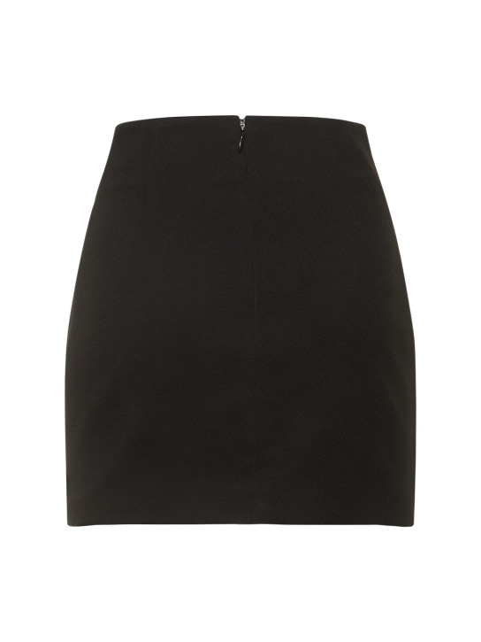 The Andamane: Nerea tech crepe satin mini skirt - Black - women_4 | Luisa Via Roma