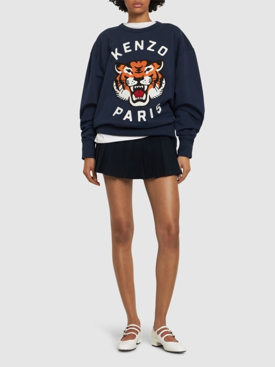 Kenzo Paris: Ovesized Sweatshirt „Lucky Tiger“ - Blau - women_1 | Luisa Via Roma