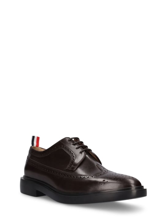Thom Browne: Longwing brogue leather lace-up shoes - men_2 | Luisa Via Roma