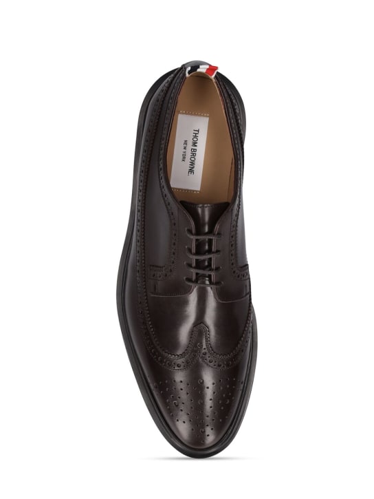 Thom Browne: Longwing brogue leather lace-up shoes - men_5 | Luisa Via Roma
