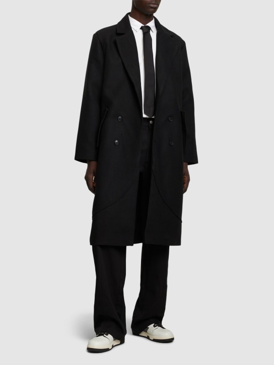 Rough.: Distressed box coat - Black - men_1 | Luisa Via Roma