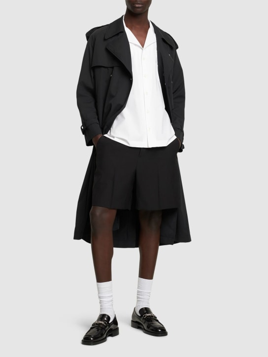 Valentino: Tailored wool shorts - Black - men_1 | Luisa Via Roma