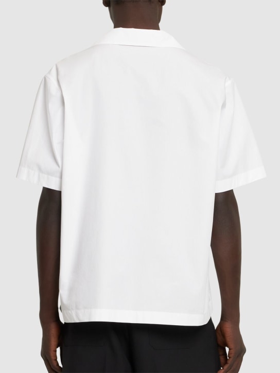 Valentino: Camicia in cotone - Bianco - men_2 | Luisa Via Roma
