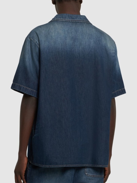 Valentino: Camicia in denim - men_2 | Luisa Via Roma