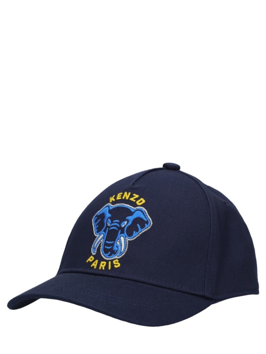 Kenzo Kids: Cotton twill baseball hat - Navy - kids-boys_1 | Luisa Via Roma
