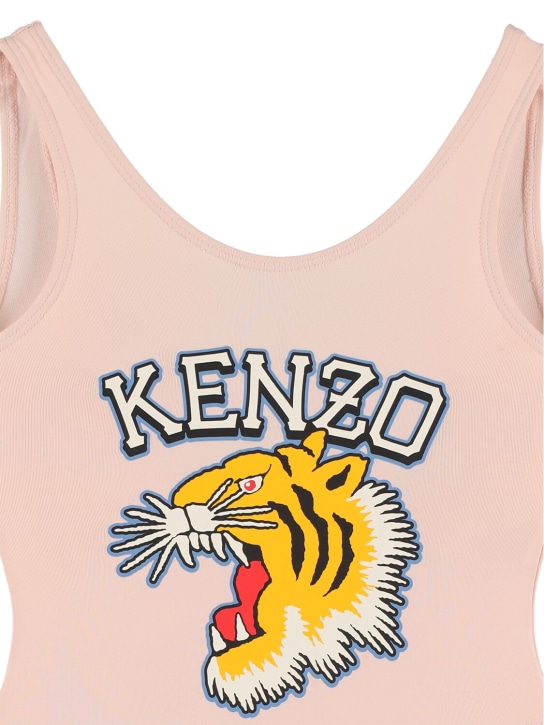 Kenzo Kids: Printed one piece swimsuit - Pink - kids-girls_1 | Luisa Via Roma