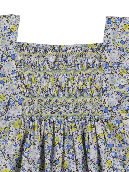Bonpoint: Camisa de algodón estampada - Azul - kids-girls_1 | Luisa Via Roma