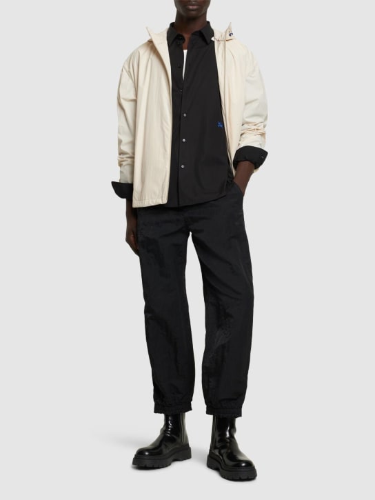 Burberry: Nylon tailored pants - Black - men_1 | Luisa Via Roma