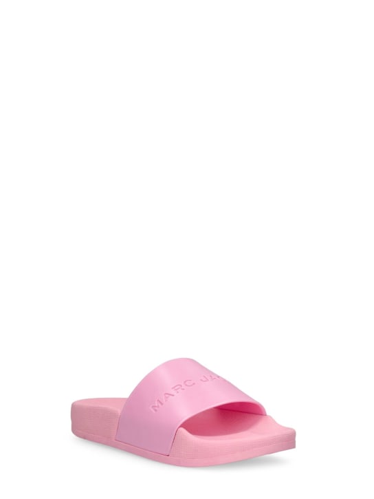 Marc Jacobs: Monochromatic rubber slides - Pink - kids-girls_1 | Luisa Via Roma
