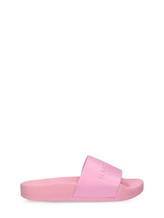 Marc Jacobs: Monochromatic rubber slides - Pink - kids-girls_0 | Luisa Via Roma
